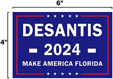 2 Pacote de DeSantis 2024 adesivos para pára -choques 6x4 polegadas, DeSantis para presidente em 2024 Torne adesivos