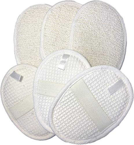 6 PCs/Conjunto 4,3 × 5,7 Esfoliação natural Faca Body Pad Loofah Sponge Brush Facial - Spurbro de chuveiro