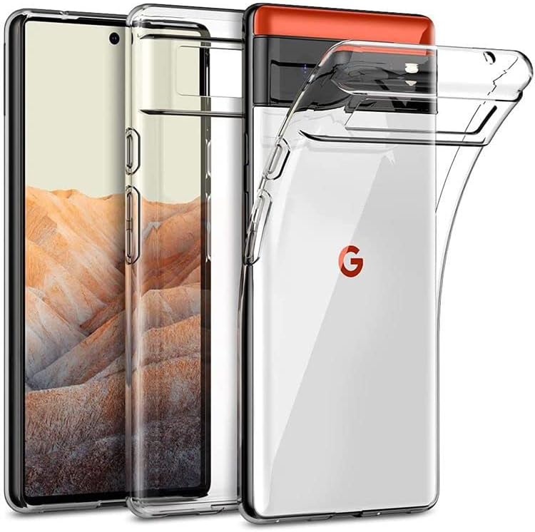 Caso claro de Hxxyilok para o Google Pixel 7 Case, Ultra Slim Telefone Tampa Flexível Cristal Macio Clear para