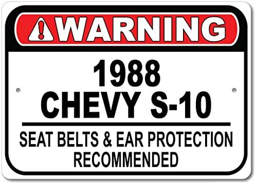 1988 88 Chevy S -10 Sento de segurança Recomendado Sinal rápido do carro, sinal de garagem de metal,