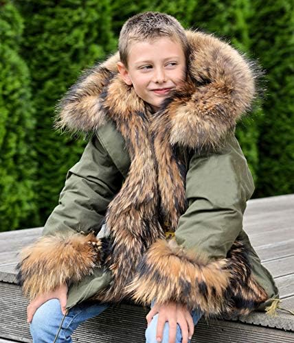 Aofur Kids Unissex Coat Winter Black Jacket Faux Fur Parka Casual Capuzes Trenches Quente Roupas Infantis