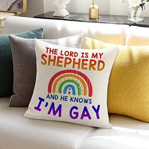O Senhor é meu pastor e ele sabe que sou gay arremesso de travesseiro de travesseiro de travesseiro arco
