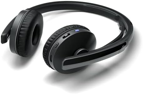 Epos | Sennheiser Adaptar 261 fone de ouvido de dupla face, sem fio, dupla conexão Bluetooth,