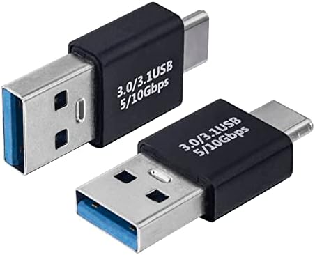 BOOBRIE 2-PACK TIPO-C MASCO para USB3.0 Adaptador masculino USB C para USB A 5G 3A Conector Suporte de suporte