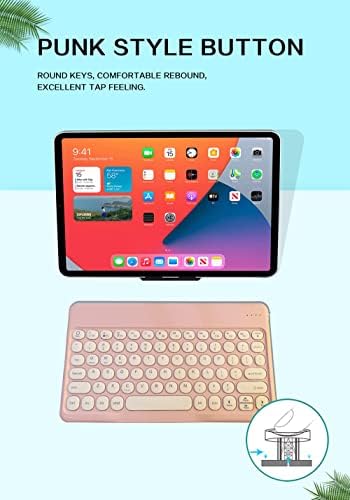 Teclado Bluetooth Ultra Slim Retro para iPad, iPad mini, iPad Air iPad Pro, iPhone, Windows Android Tablet Smartphone compacto portátil teclado sem fio sem fio