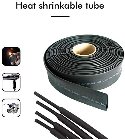 5m/100m Black Treeh Tubo Free Candle Sleeve various Tubing encolhido Tubulação isolada de fios de mangas Protetor de conector de fio