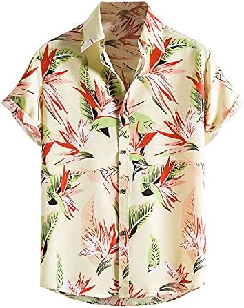 Camisa havaiana para homens, mensagens de verão de verão, camiseta de camisa impressa, camisetas de praia soltas,