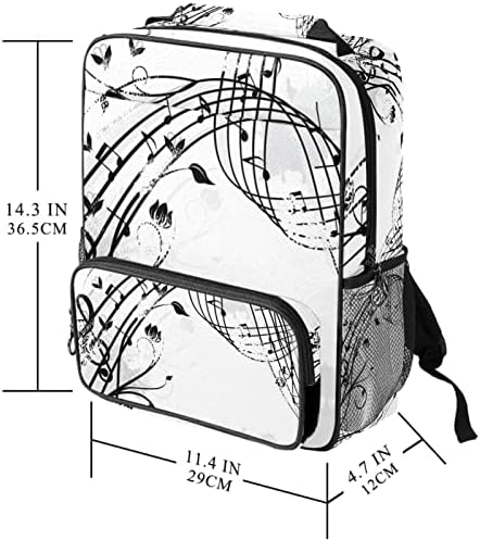 Mochila laptop VBFOFBV, bolsa de ombro de mochilas casuais elegante e elegante para homens, note musical
