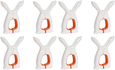 Cabilock 8 PCs Rabbit Ear Quilt Fixação Clipes Campa Clipes Grampos à prova de vento Folha de quadra Fixadores Roupas Fixando Clips Towel