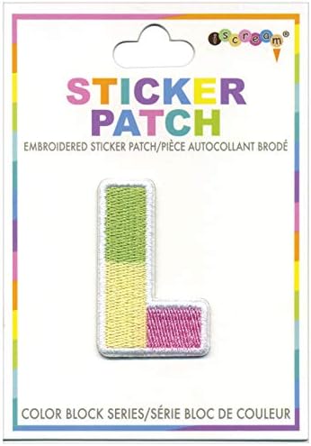 IsCream Pastel Color Block Bordado de acento bordado alfabeto 2,5 adesivo patch adesivo