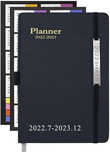 2022-2023 Planejador, Planejador Mensal do Daily Weekly do HEPLife com adesivos de calendário, 18 meses 200 páginas