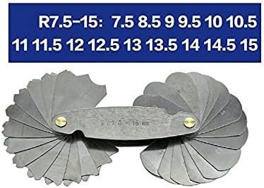 30 Blades R7.5-15mm Medidor de raio de raio Ferramenta de medição