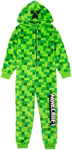 Minecraft Malesie Pixelated Creeper Sleepsuit Gamer Gift for Boys