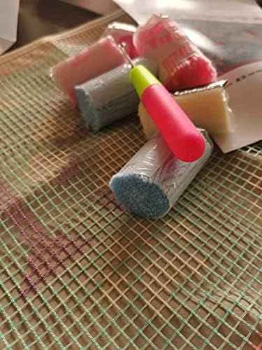 Tapete de kits de gancho de trava 3D meetbself, com tela impressa, decoração de natal decoração de tapete de tapeçaria kit de tapete cruz