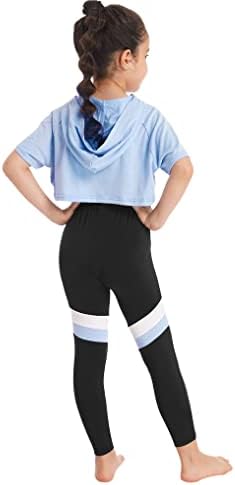 Kaerm Kids Girls Compoled Crop Crop Tops e Athletic Tight Pants Awear Ativo Conjunto de roupas de verão 2pcs Ginásticas esportivas de verão