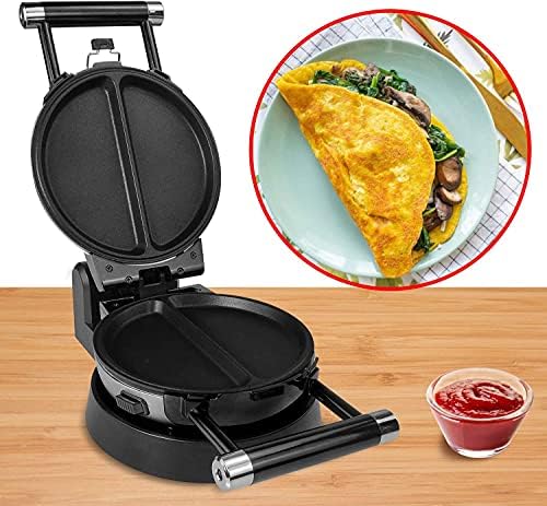 Health and Home 3-in-1 waffle, omelete, fabricante de waffles de ovo, 3 pratos removíveis antiaderentes