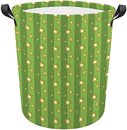 Saco de lavanderia de outono com alças cesto de armazenamento à prova d'água de alças redonda dobrável 16,5