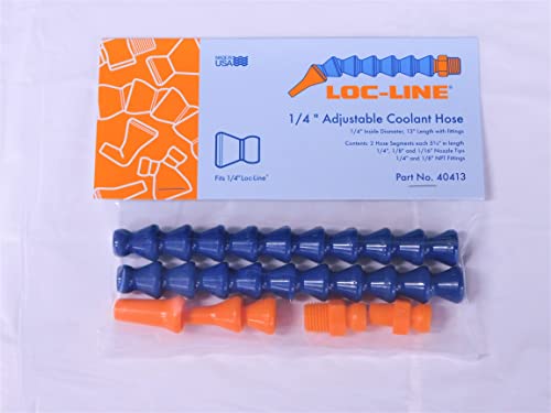 LOCL-LINE 40413 1/4 Kit de montagem de mangueira de refrigeração ajustável 1/4 I.D. 13 Comprimento