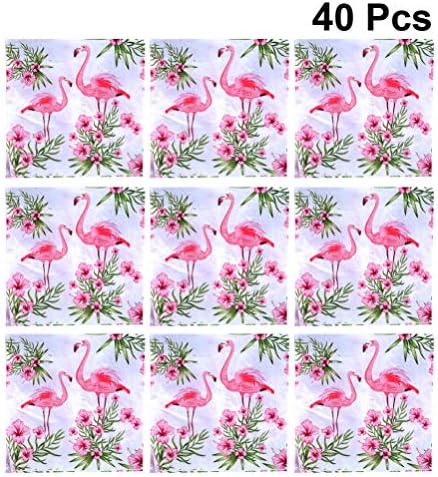 Guardanapos de jantar de papel hemóton 40pcs luau guardanapos de festa flamingo guardana
