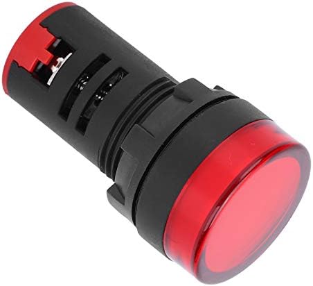 Luz de sinal de LED Fafeicy, lâmpada de montagem vermelha de 22 mm, com pavio de luz LED de alta tensão,