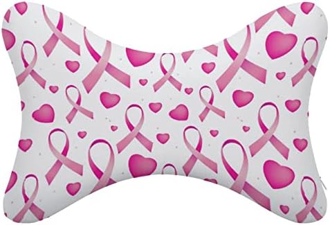 Câncer de mama fita rosa travesseiro de pescoço de carros macio Coloque de travesseiro de colapso