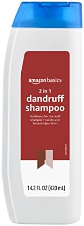 Basics 2-in-1 Caspa Shampoo e condicionador para homens, perfume de especiarias suaves, 14,2 onças fluidas, pacote de 6
