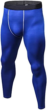 Calças de compressão masculinas de Badhub, treino atlético seco frio, com calças justas com leggings