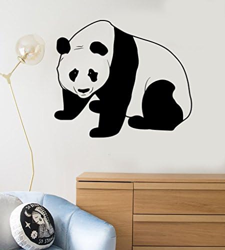 WallStickers4oUs grandes decalques de parede de vinil fofo panda urso quarto infantil berçário decoração adesivos de decoração escura azul escuro