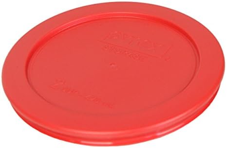 Pacote Pyrex-3 itens: 7200-PC 2 xícara de tampas de armazenamento de alimentos de plástico vermelho feitos nos EUA