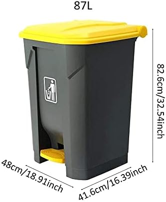Zyledw Dustbins Reciclagem de resíduos internos externos com lixo do tipo de pedal pode shopping de lixo comercial