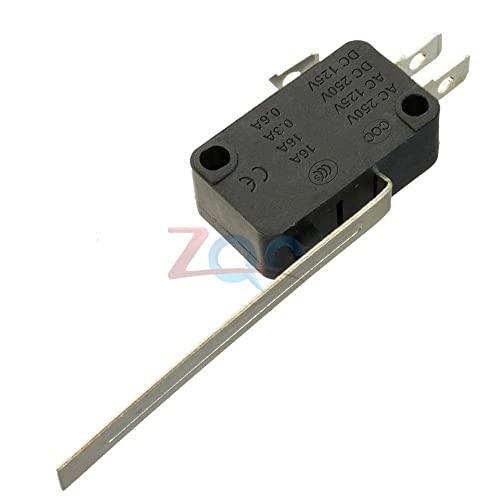 10pcs mini micro -switch spdt 16a 250vac alavanca longa v3 microwitch micro normalmente abre feche o interruptor de limite de alavanca longa de alavanca ligada