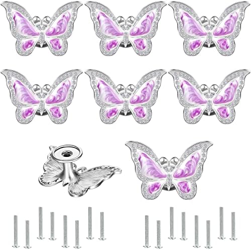 GOOWEST 8 PCS BOTAGEM BORBORFLY MONOS DA CREANTIRA PARA MENINAS METAL METAL Decorativo Butterfly Butra