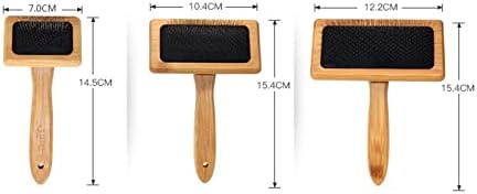 2 peças escovas de cardagem de madeira pente de limpador de feltro de agulha com alça cardás de feltro de agulha