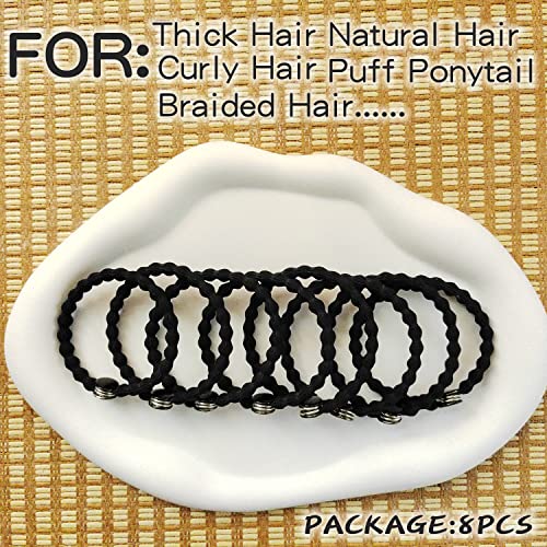 Milamiya 8pcs de alta elasticidade Cabelos de cabelo para cabelos para cabelos grossos Cabelos e tranças