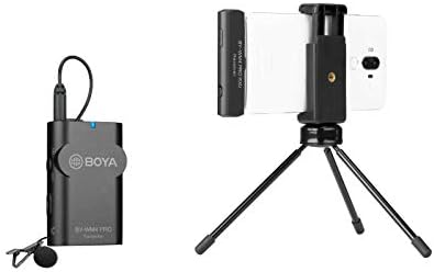 Kit de microfone sem fio Boya 2.4g para dispositivos tipo C 1+1, preto,