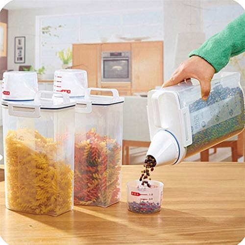 Caixa de armazenamento de dispensador de cereais de plástico de cozinha CANAFA com despot de cozinha