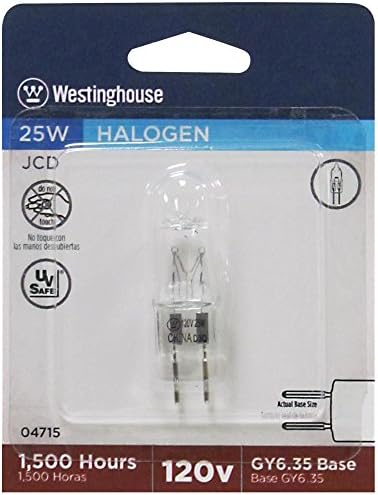 Iluminação Westinghouse 04715 Bulbo de Halogênio JCD de 25 watts T4