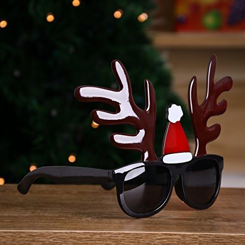 Óculos de sol engraçados de renas de Natal engraçados copos de roupas de novidade para decoração de festa de natal