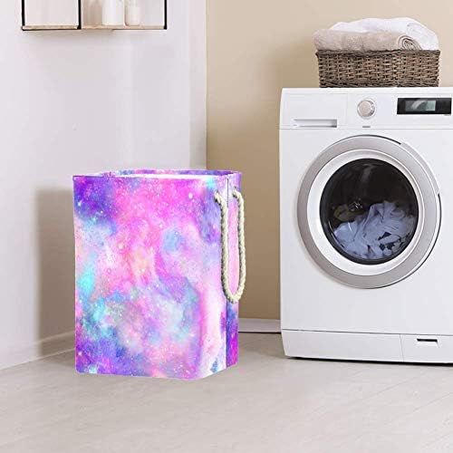 Indicultura de lavanderia cesto de mármore Galaxy Caskets de lavanderia colapsível