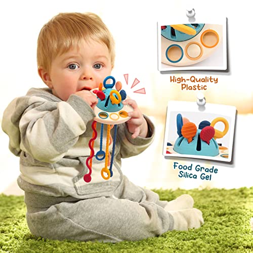 Brinquedos Montessori para 18m+, brinquedo de OVNI, brinquedos de atividade de silicone de grau alimentar, brinquedos sensoriais de habilidades motoras finas, brinquedos de viagem para bebês, brindes para bebês presente para 18m+