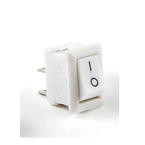 Interruptor de botão de 5/10pcs Push 10x15mm SPST 2pin 3a 250V KCD11 Snap-in On/Off Rocker Switch 10mm × 15mm preto vermelho e branco-branco, 5pcs