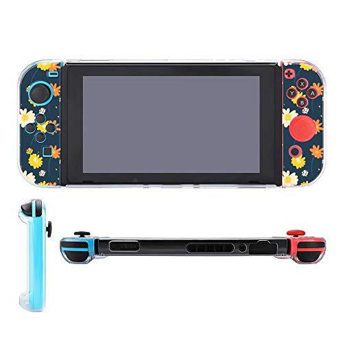 Caso para Nintendo Switch, amarelo branco floral de cinco peças definidas para capa protetora Caso Game Console