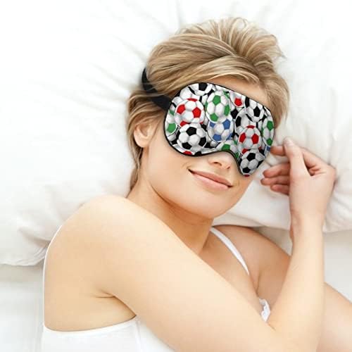 Máscara ocular de futebol com alça ajustável para homens e mulheres noite de viagem para dormir uma soneca