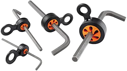 Acipação de ferramentas manuais Slips, slide fácil no design, conecta-se aos colhedores de ferramentas, lulas 3740, pacote de variedades, 4-pacote, preto e laranja