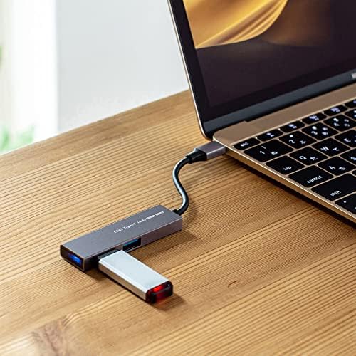 Sanwa Supply USB-3TCH24SN USB TIPO C Hub Slim de 2 portas, prata