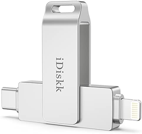 Idiskk de 256 GB de alta velocidade MFI para iPhone Flash Drive Transferência de fotos iPhone Storage Ipad Lightning
