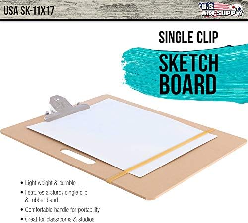 Art Supply dos EUA 18 x 18 Sketch Tote Board - Ótimo para sala de aula, estúdio ou uso de campo