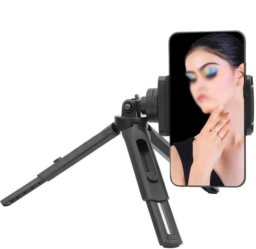 Dsfeoigy Mini Tripod Stand Desktop Phototable Phototy Grip Tripé com 1/4 de parafuso para câmera de smartphone