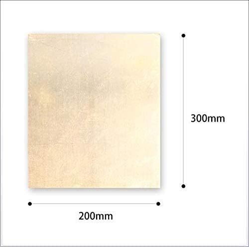 Lucknight Metal Placa de folha fina de folha de papel alumínio de folha de metal de cobre 4 mmx200 x 300