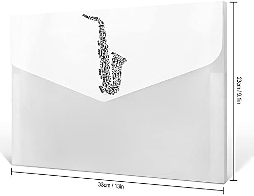 Saxofone Music Note Impresso Expanding File Pastas